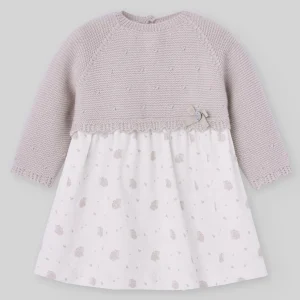 Vestido combinado lana ERIZOS