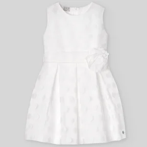 VESTIDO INFANTIL ORGANZA LUNARES CEREMONIA V25