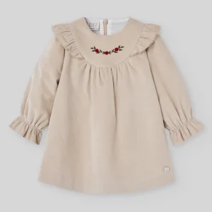 VESTIDO VELVETON C/BORDADO ACEBO