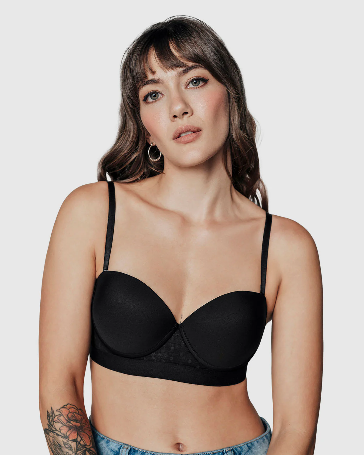 Brasier balconet con realce medio y espalda en tul - Imagen 4