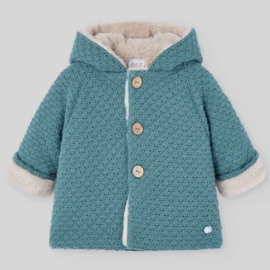 CHAQUETON PUNTO C/CAPUCHA POMPON