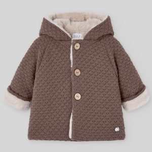 CHAQUETON PUNTO C/CAPUCHA POMPON