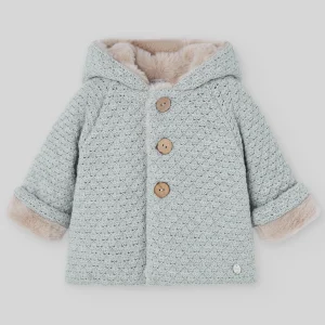 CHAQUETON PUNTO C/CAPUCHA POMPON