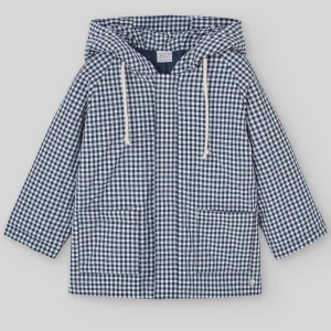 PARKA CUADROS C/CAPUCHA INFANTIL NIÑO VIOLETA