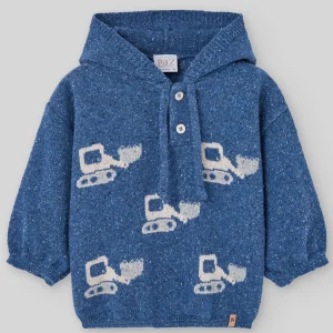 JERSEY C/CAPUCHA NIÑO NOGAL