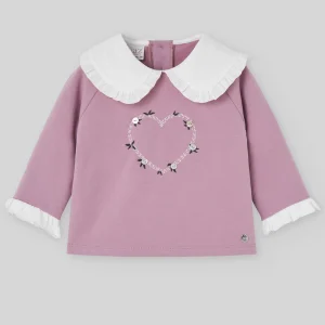 SUDADERA FELPA NIÑA VIOLETA