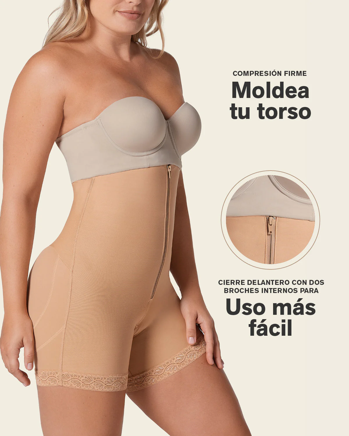 Panty faja tipo short de control fuerte levanta cola - Imagen 8