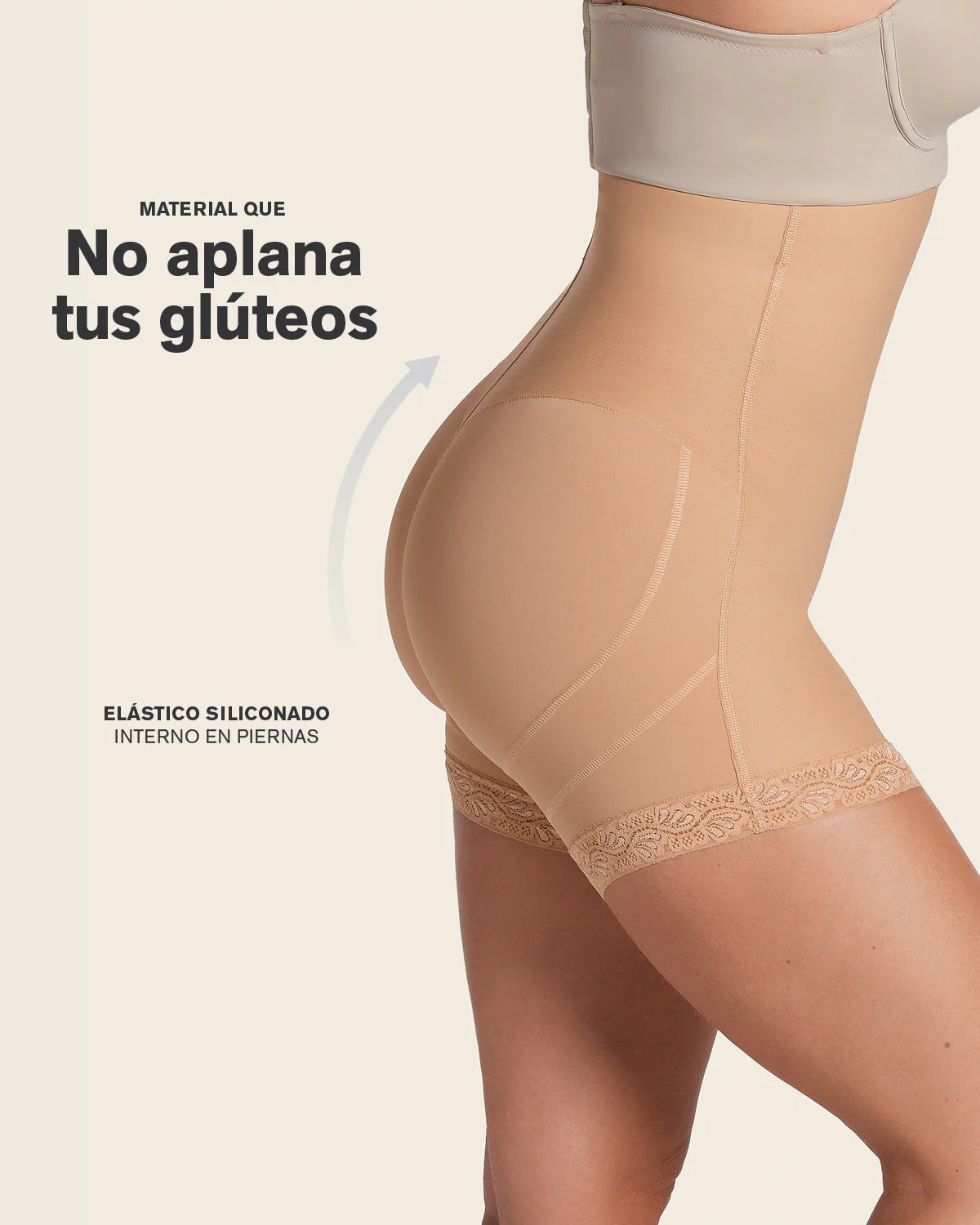 Panty faja tipo short de control fuerte levanta cola - Imagen 7