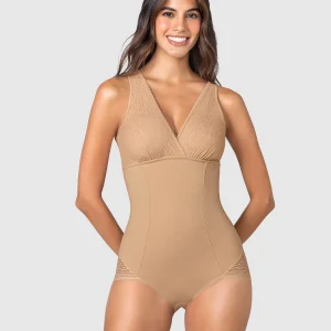 Faja tipo body de control de abdomen, bralette incorporado