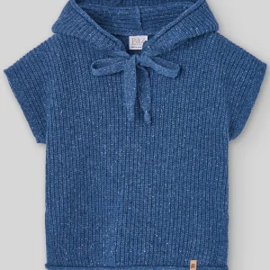 CHALECO PUNTO NIÑA NOGAL