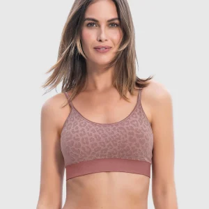 Top en animal print ultraligero en tecnología seamless