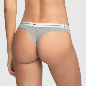 Brasilera en algodón jaspe con elástico suave en cintura