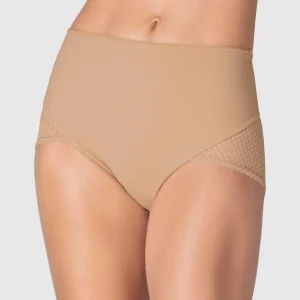 Panty clásico de control fuerte en abdomen, glúteos en tul