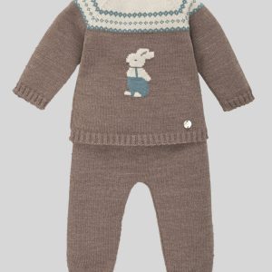 Conjunto lana jubón + polaina POMPON