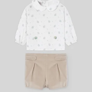 CTO. BLUSA 006-152909 + PANTALON CORTO 007-152910 ERIZOS