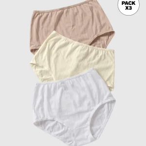 Paquete x 3 panties clásicos con excelente cubrimiento