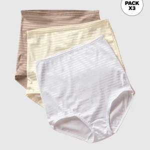 Paquete x 3 panties clásicos con máximo cubrimiento