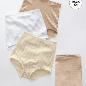 Paquete x 4 Panties Clásicos con Máximo Cubrimiento