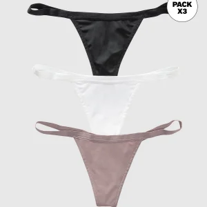 Paquete x 3 tangas brasileras de tiro bajo