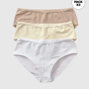 Paquete x 3 panties clásicos de máxima comodidad y frescura