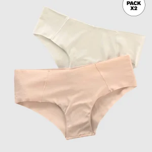 Paquete x 2 hípsters invisibles ultracómodos de tiro bajo