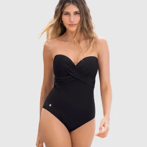 Vestido de baño strapless con realce incorporado en las copas