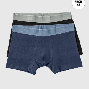 Paquete x2 bóxers cortos en algodón elástico