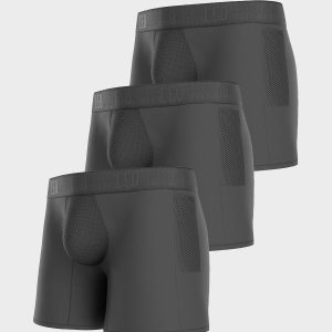 Paquete x 3 bóxers deportivos con bolsillo lateral en microfibra de secado rápido