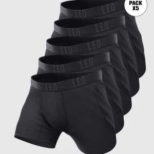 Paquete x 5 bóxers deportivos con bolsillo lateral en microfibra