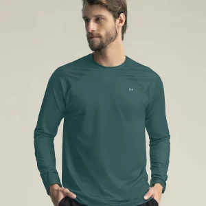 Camiseta deportiva masculina manga larga con protección UV