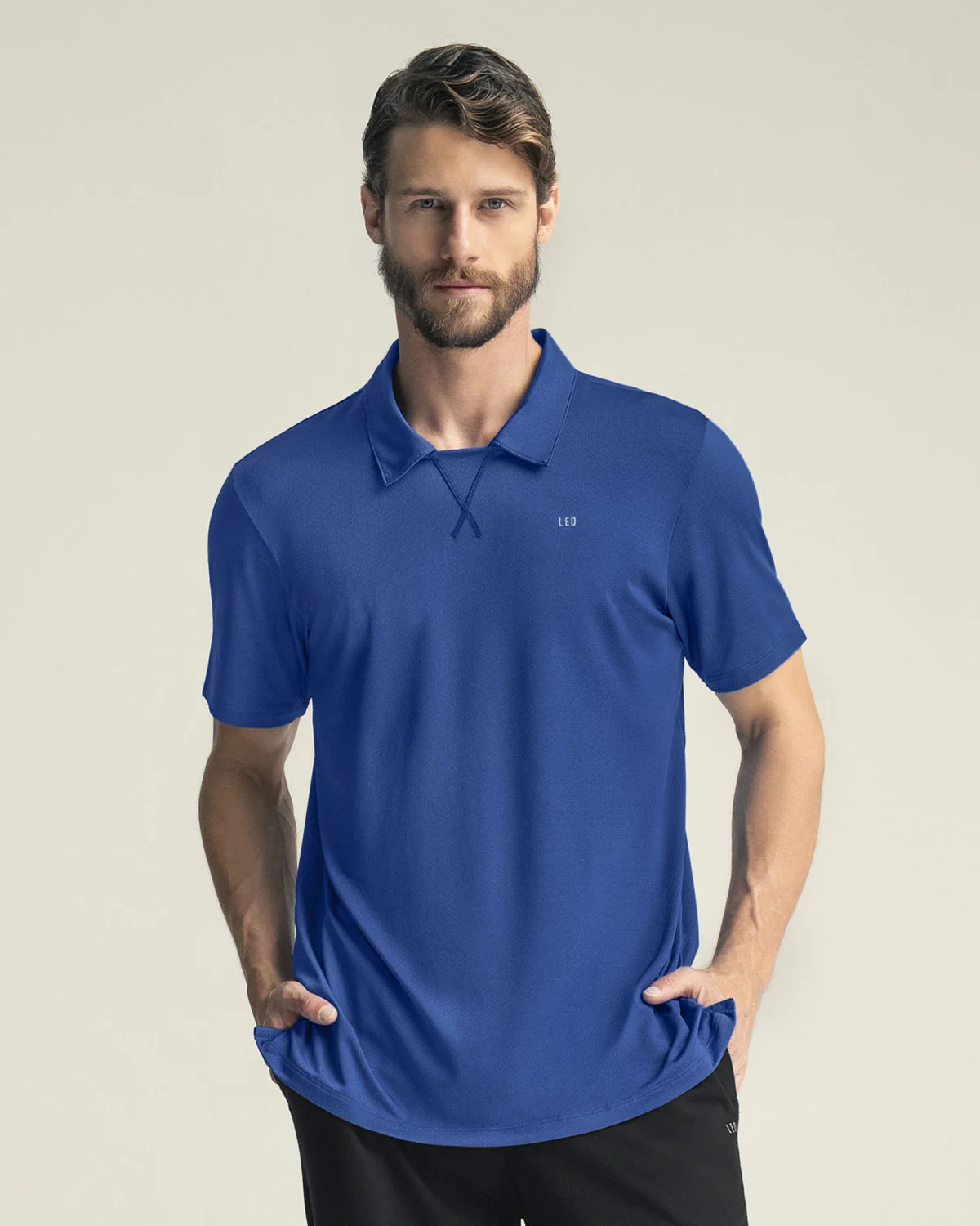 Camiseta deportiva transpirable con cuello tipo polo