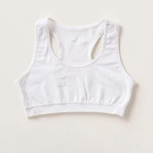 Top con espalda deportiva elaborado en algodón para niña