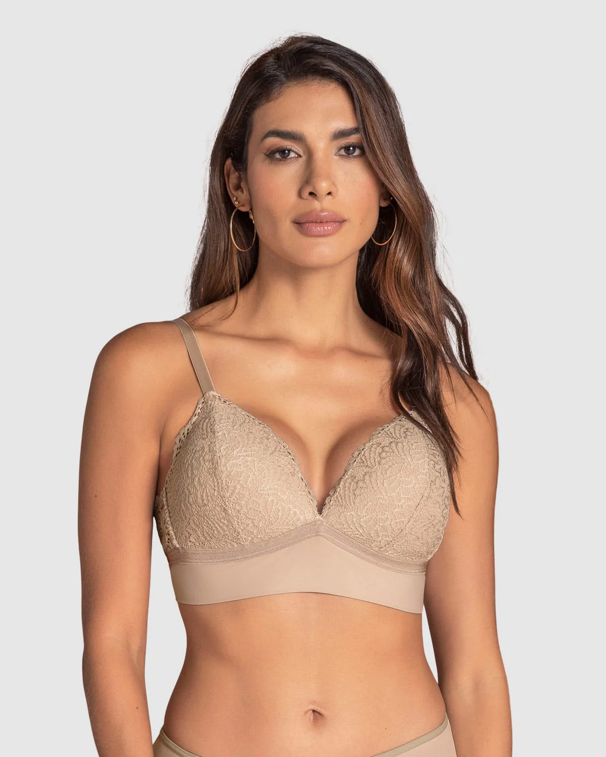 Brasier sin arco Liso y Encaje - Imagen 5