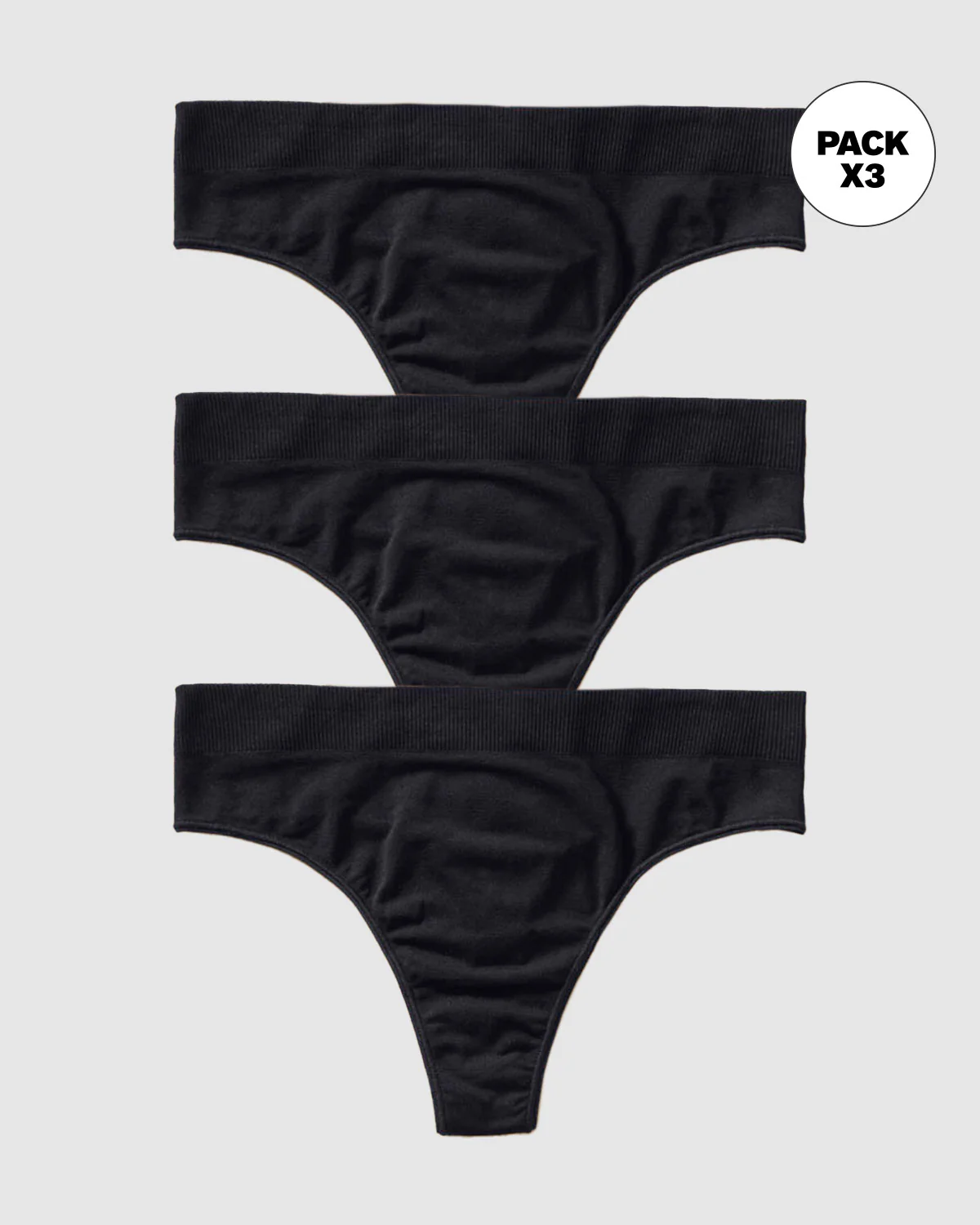 Paquete x 3 brasileras tiro alto en tecnología Seamless de tacto ultrasuave - Imagen 8