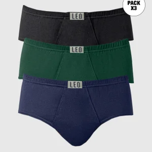 Paquete x 3 Pantaloncillos Clásicos Leo 100% en Algodón