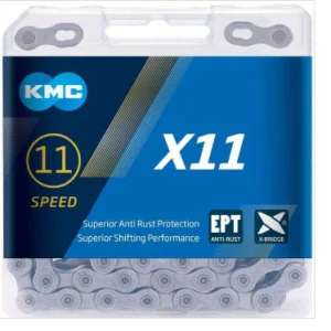 CADENA 11V 1/2 *11/128 118L X11 EPT PLATEADA KMC