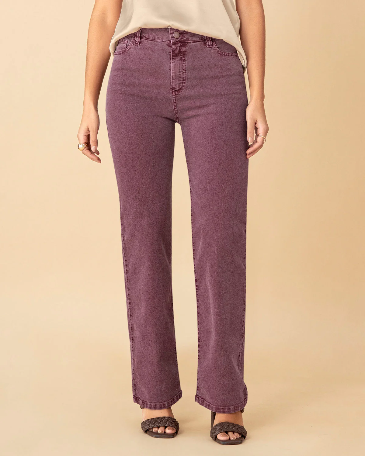 Jean bota recta tiro alto para mujer - Imagen 4