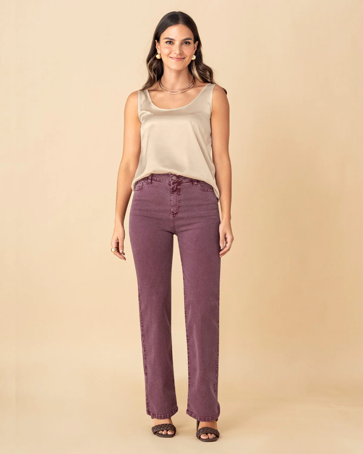 Jean bota recta tiro alto para mujer - Imagen 7