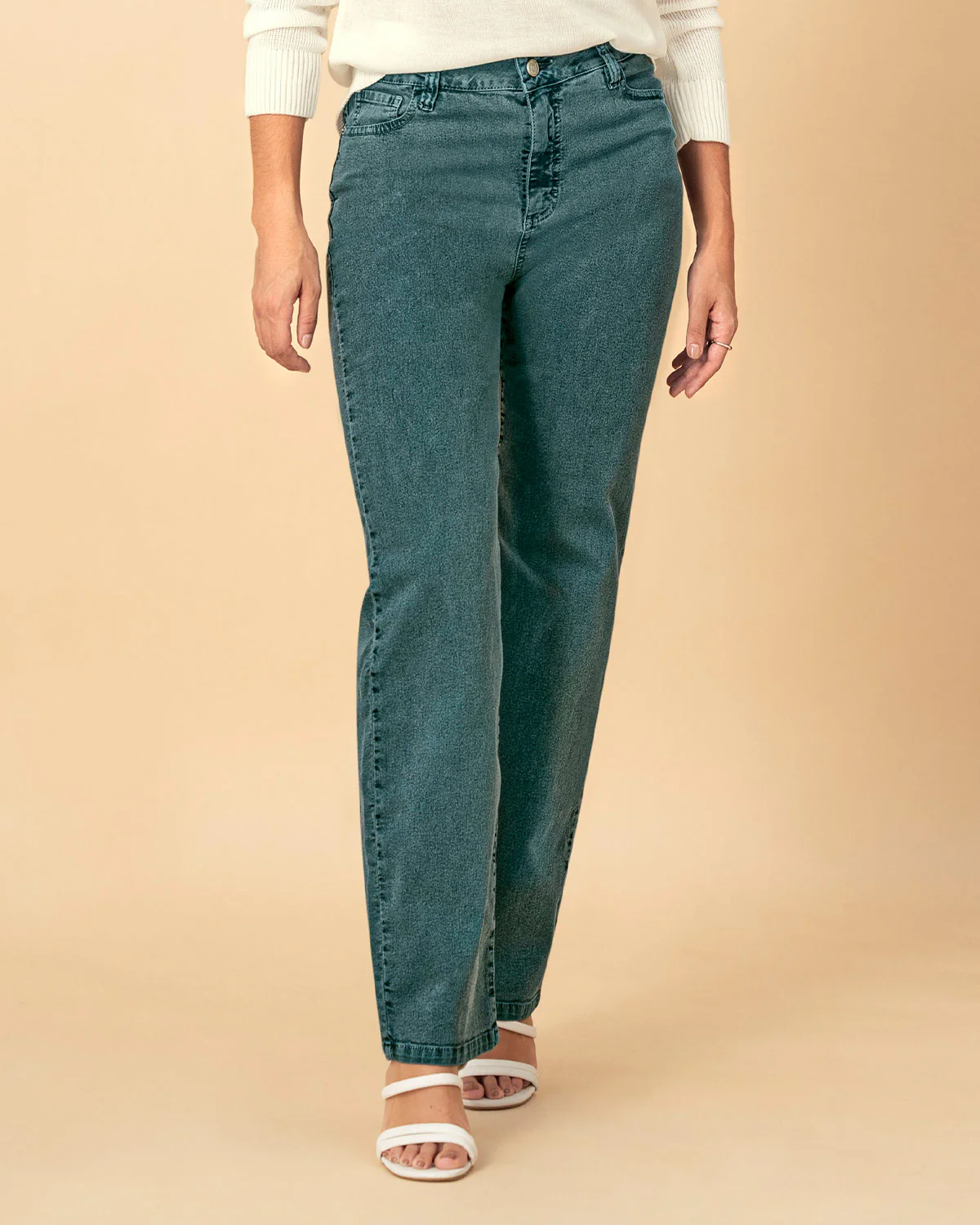 Jean bota recta tiro alto para mujer - Imagen 8