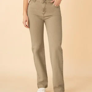 Jean bota recta tiro alto para mujer