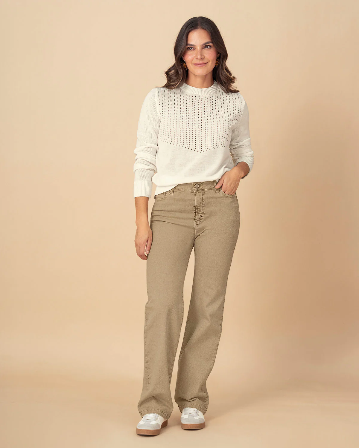 Jean bota recta tiro alto para mujer - Imagen 3