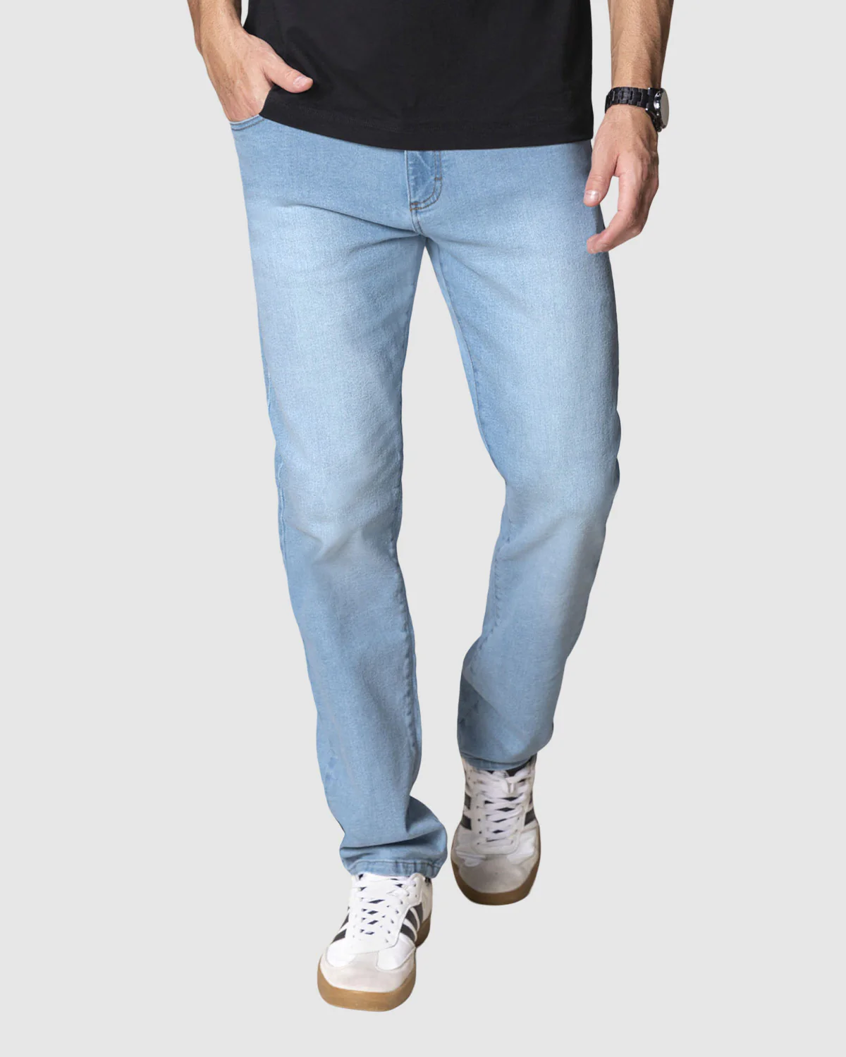 Jean bota recta básico para hombre