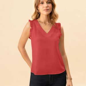 Blusa manga sisa cuello en V con boleros en mangas