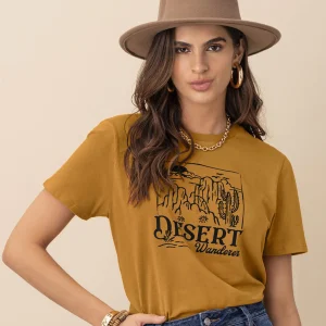 Camiseta manga corta con mensaje en el frente