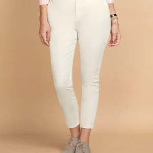 Pantalón skinny de tiro medio con bolsillos delanteros funcionales
