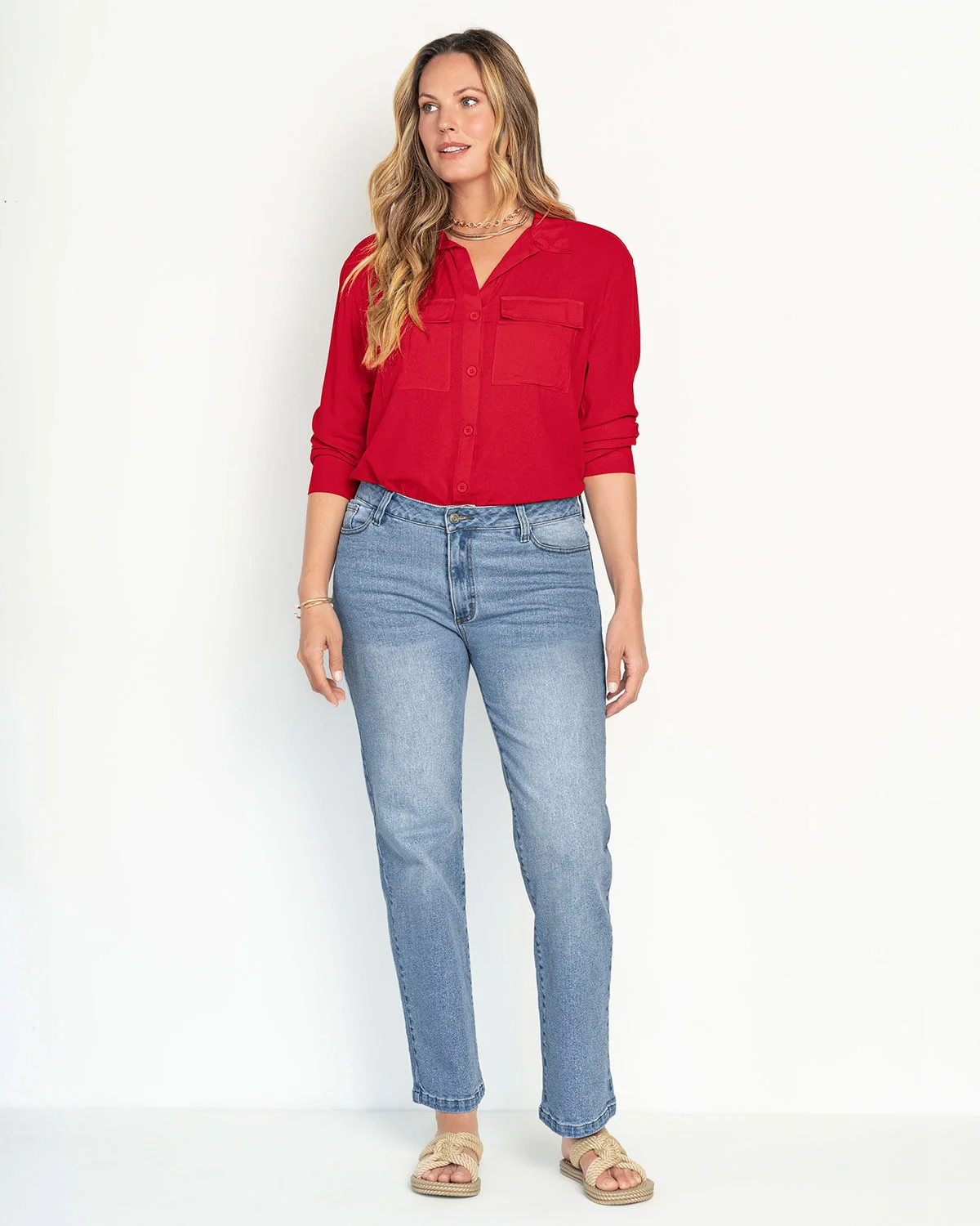 Camisa manga larga con perilla y bolsillos funcionales - Imagen 6