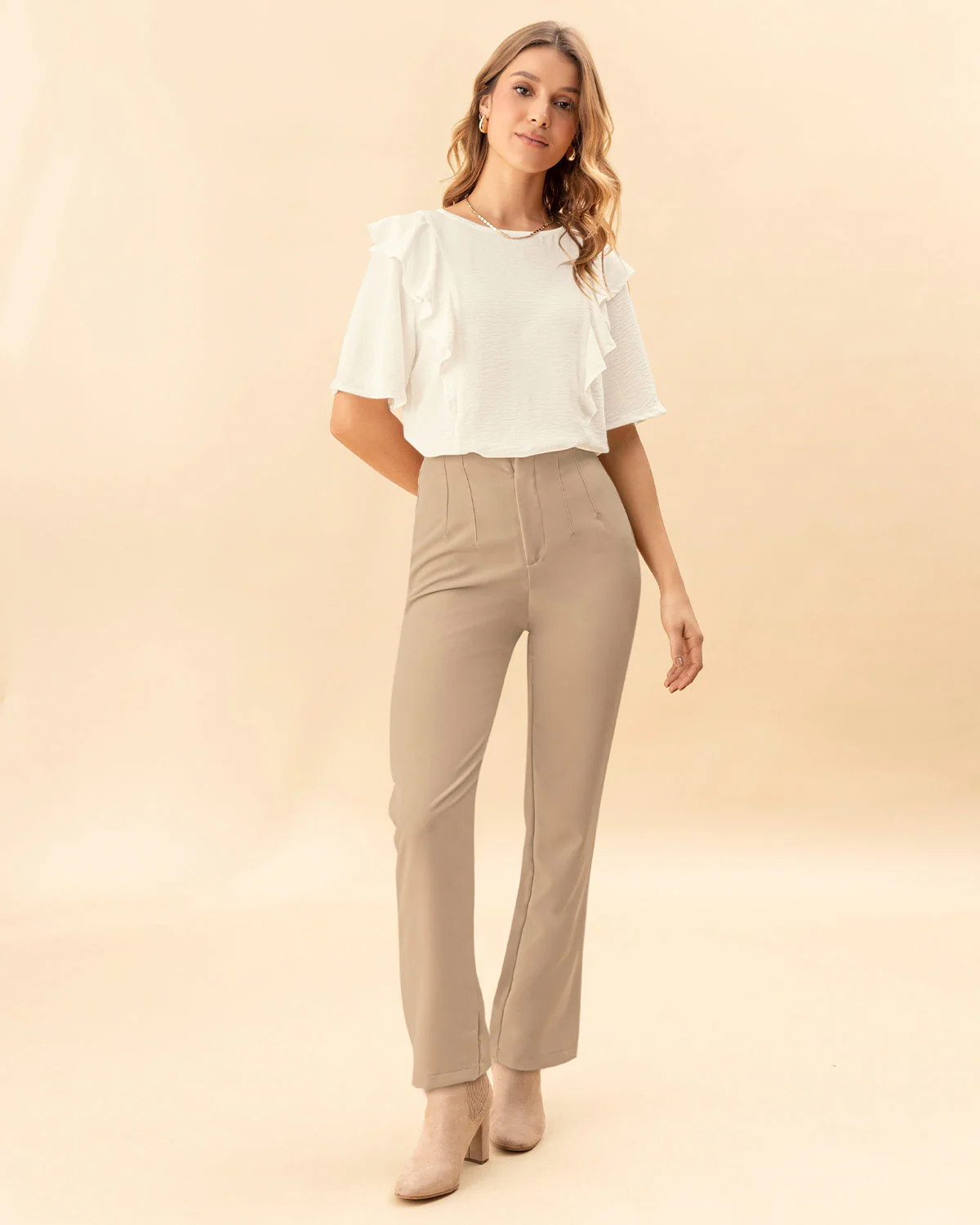 Pantalón bota recta silueta ajustada - Imagen 3