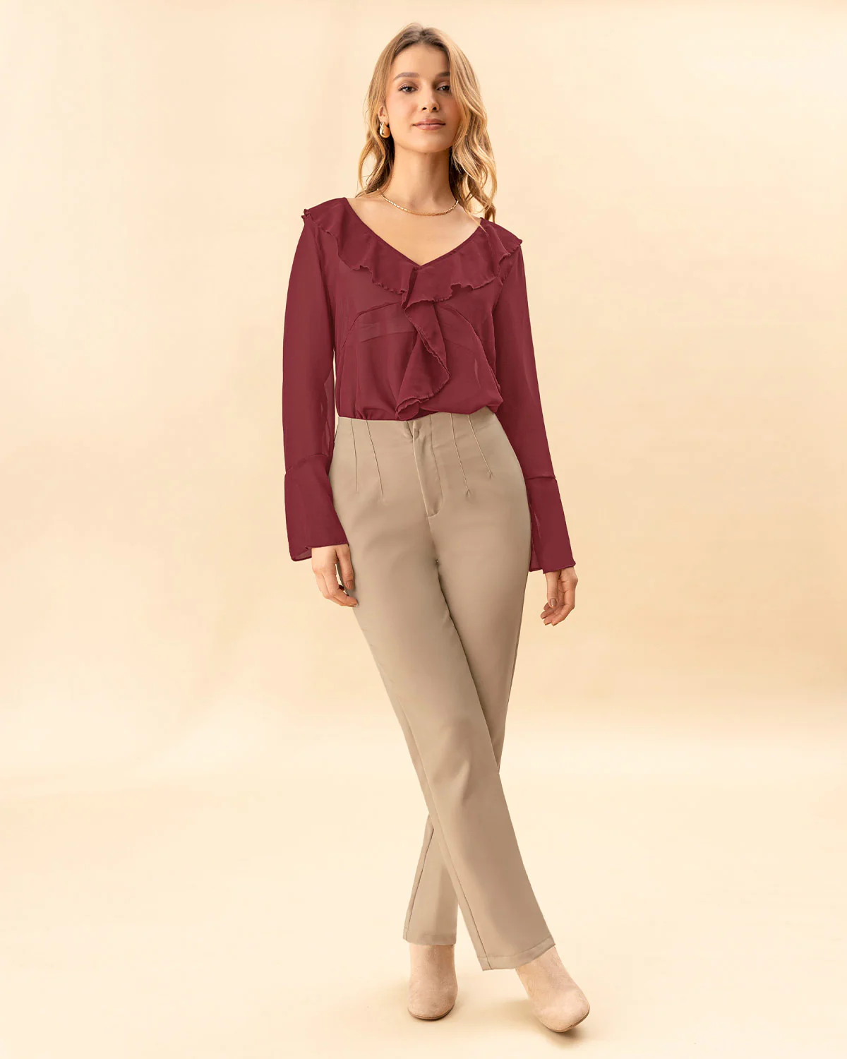 Pantalón bota recta silueta ajustada - Imagen 4