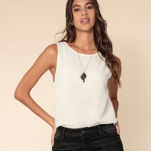 Blusa manga sisa estampada de cuello redondo alto