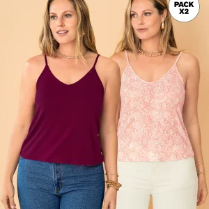 Camiseta de tiritas básica x 2